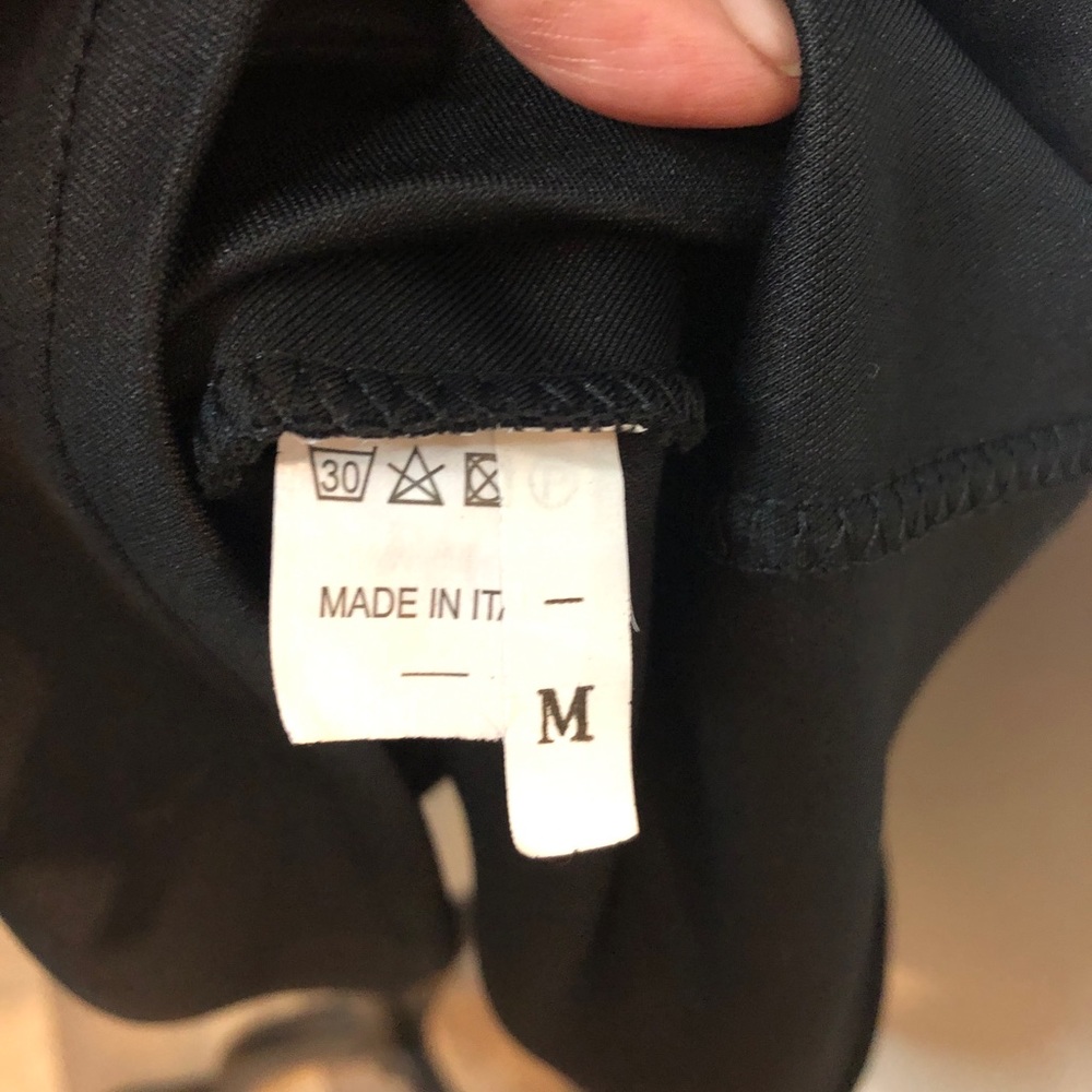 Black dress size M made in Italy no tag - Picture 3 of 4
